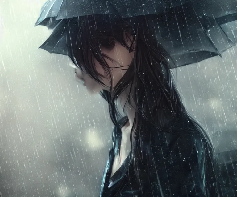 Prompt: raining in tokyo by charlie bowater and titian and artgerm, intricate, face, symmetrical eyes, japanese akihabara street cityscape, elegant, beautiful, highly detailed, dramatic lighting, sharp focus, trending on artstation, artstationhd, artstationhq, unreal engine, 4 k, 8 k