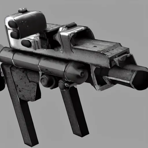 Image similar to futuristic machine gun