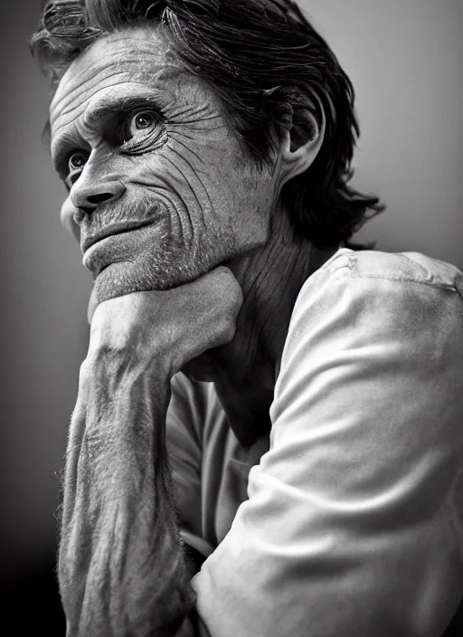 Prompt: photo of Willem Dafoe by Joshua Hoffine, detailed, award winning, Sony a7R