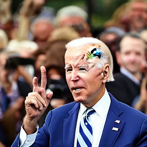 Image similar to Joe Biden eating a very big donut