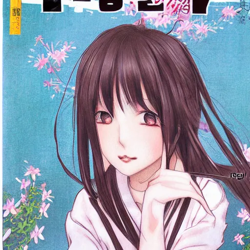 Prompt: korean girl manga cover hardcover, realistic, very detailed