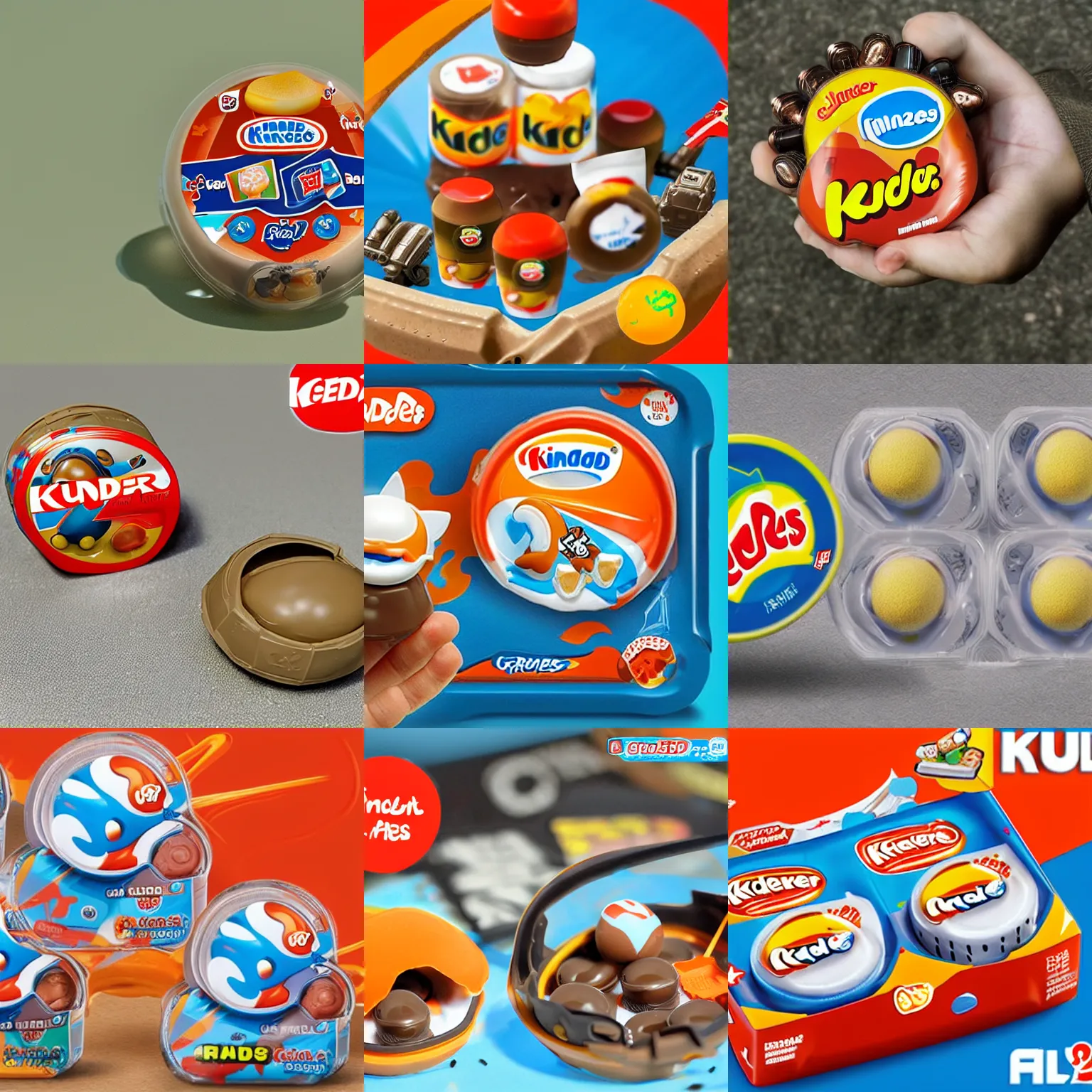 Prompt: kinder joy but it comes with grenades