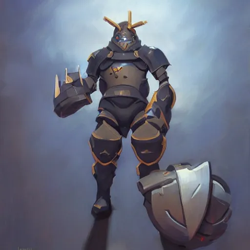 Image similar to greg manchess portrait painting of alphonse elric as overwatch character, medium shot, asymmetrical, profile picture, organic painting, sunny day, matte painting, bold shapes, hard edges, street art, trending on artstation, by huang guangjian and gil elvgren and sachin teng