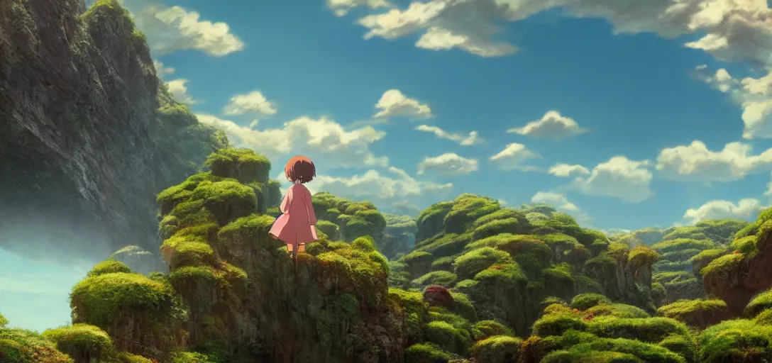 Image similar to a very high resolution image from a new movie. beautiful scenery. photorealistic, photography, directed by hayao miyazaki