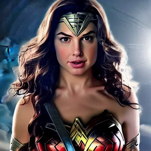Prompt: Charlie Puth's face on Wonder woman's body