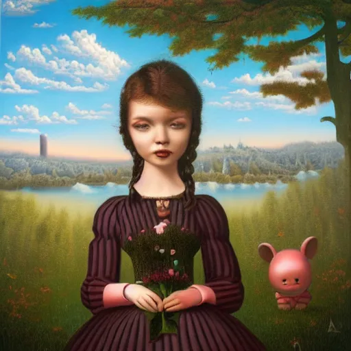 Image similar to a portrait of a character in a scenic environment by Mark Ryden