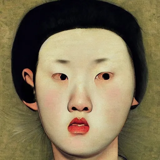 Prompt: a portrait of the youtuber rice gum painted by caravaggio,