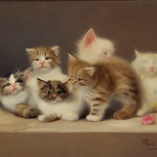 Image similar to basket of kittens bastien - lepage