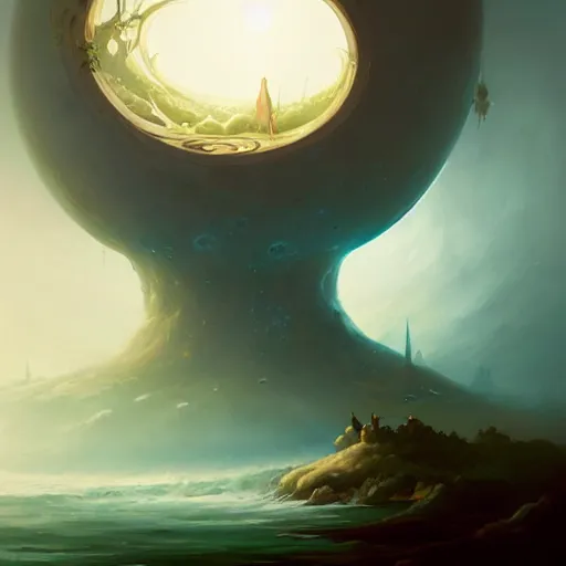 Image similar to Giant Floating Circular Structure by Peter Mohrbacher