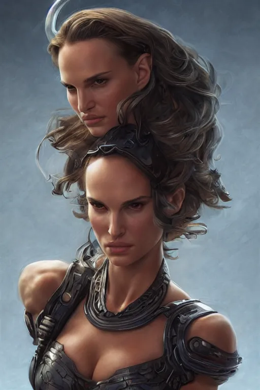 Image similar to muscled Natalie Portman as a ruggedly handsome hero, intricate, elegant, highly detailed, centered, digital painting, artstation, concept art, smooth, sharp focus, illustration, art by artgerm and donato giancola and Joseph Christian Leyendecker, Ross Tran, WLOP