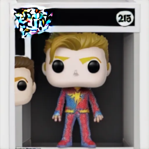 Image similar to a david bowie funko - pop, product shot