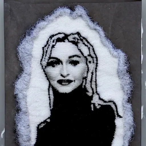 Image similar to madonna made from burning wool