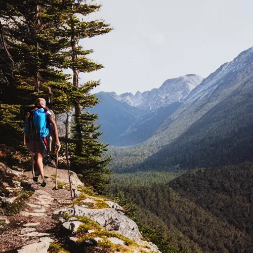 Image similar to portrait of guy hiking in the mountains