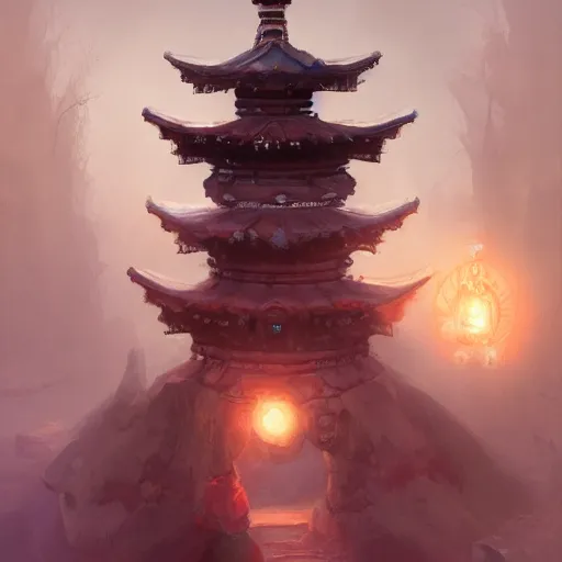 Prompt: brother grimms fairytale cave samurai pagoda digital art, irina french, heraldo ortega, mandy jurgens trending on artstation 8 k 1 5 0 mpx