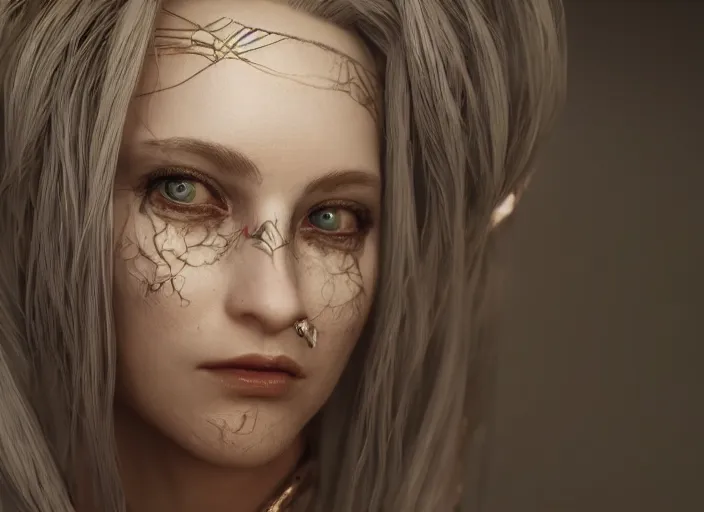 Image similar to Beautiful art portrait of a female fantasy sorceress, unreal 5, DAZ, hyperrealistic, octane render, ambient light, dynamic lighting