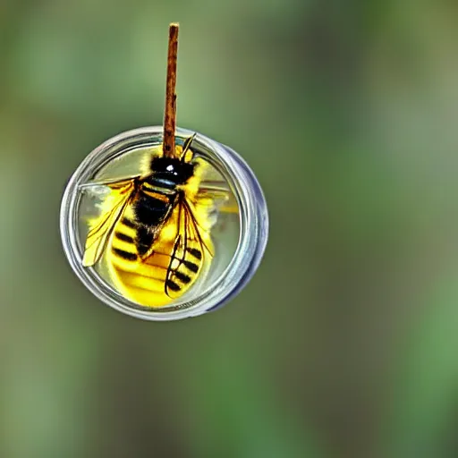 Image similar to a bee in a jar