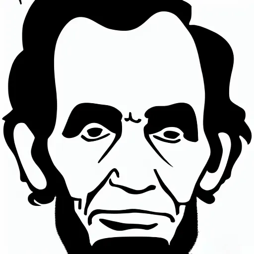 Image similar to portrait of abe lincoln in the style of clone high