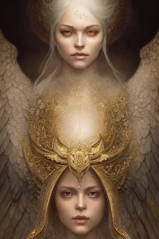 Prompt: A beautiful digital painting of a female Seraphim, princess, intricate, cinematic lighting, highly detailed, digital painting, Artstation, concept art, smooth, sharp focus, illustration, art by Tom Bagshaw, Artgerm and Greg Rutkowski
