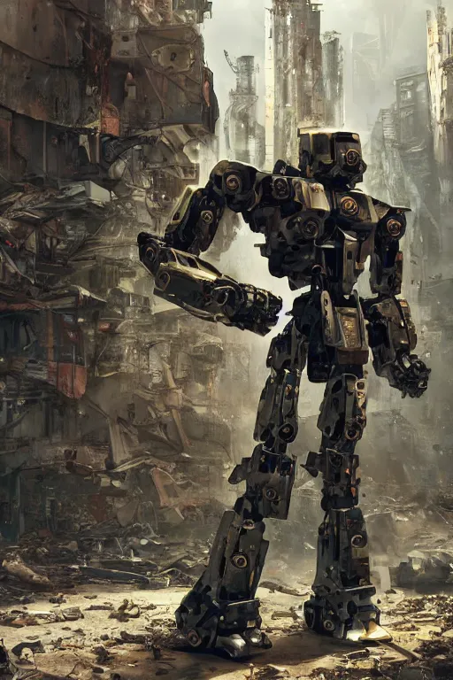 Image similar to a futurecore boxing humanoid mecha in ruin city, bright, by real steel ( 2 0 1 1 ), eve venture, raymond swanland, cryengine, post apocalyptic, mechanical structure, unreal engine 5, camouflage scheme, sharp focus, 8 k realistic, hyper detailed, bright, ray tracing, realistic shaded, smooth face