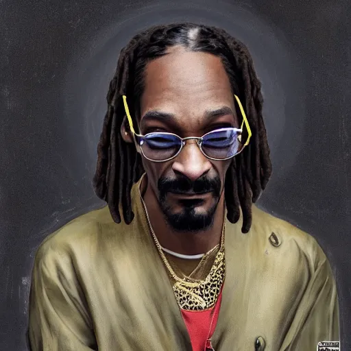 Prompt: Very funny Snoop Dogg looking like an old monkey, colorful painting on grey scale face, powerful , magic, thunders, dramatic lighting, intricate, wild, highly detailed, digital painting, artstation, concept art, smooth, sharp focus, illustration, art by artgerm and greg rutkowski and alphonse mucha, footage