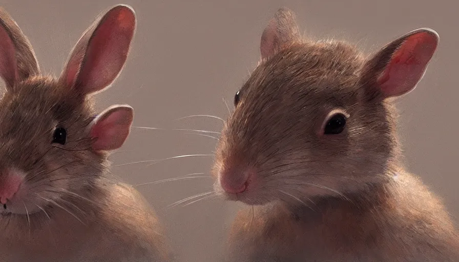 Prompt: rat with bunny ears by james gurney, hyperdetailed, artstation, cgsociety, 8 k