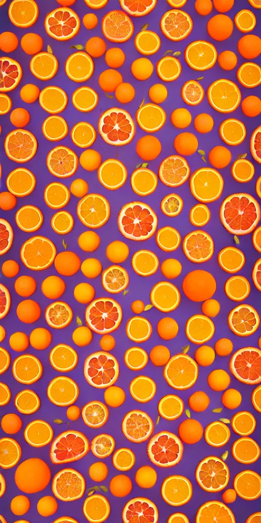 Image similar to a seamless repeating pattern of campari and oranges, colourful, symmetrical, repeating 3 5 mm photography, in the style of toiletpaper magazine, surreal, high detail, photograph by slim aarons, wes anderson,
