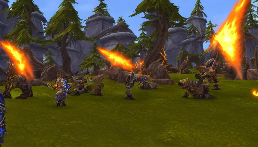 Prompt: gameplay screenshot of World of Warcraft