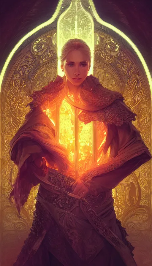 Image similar to fame of thrones, neon, fibonacci, sweat drops, insane, intricate, highly detailed, digital painting, artstation, concept art, smooth, sharp focus, illustration, Unreal Engine 5, 8K, art by artgerm and greg rutkowski and alphonse mucha