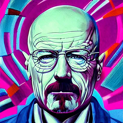 Image similar to futurism art of walter white