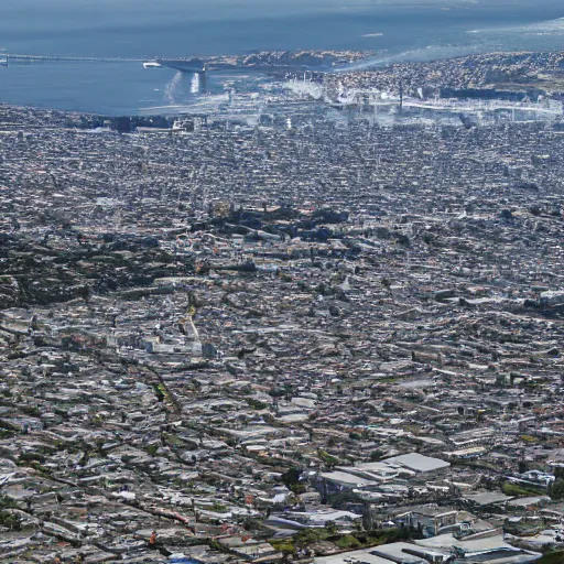 Image similar to Holywood seen from San Francisco, seen from a plane