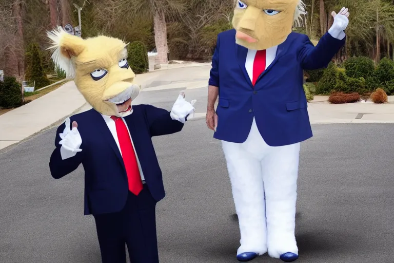 Prompt: donald trump in fursuit