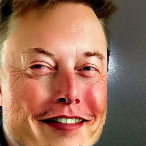 Image similar to a face portrait of elon musk at 8 0 years old