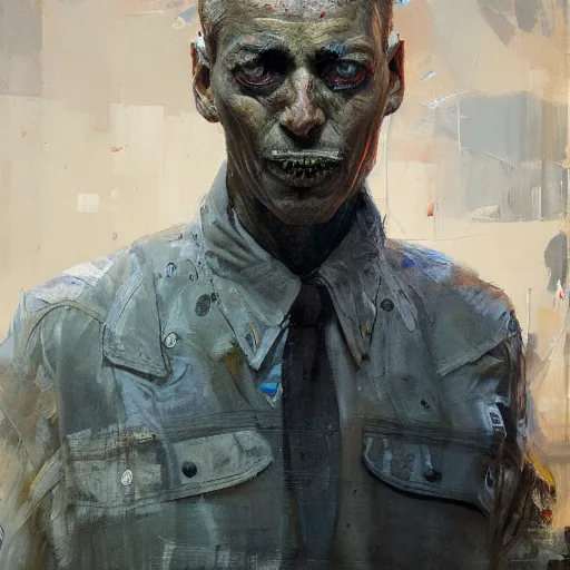 Prompt: a portrait oil painting by adrian ghenie and enki bilal, intricate detailed study of a nightmarish face : : ultra - detailed technical precision : : high definition 3 d render, unreal engine, hi - res textures