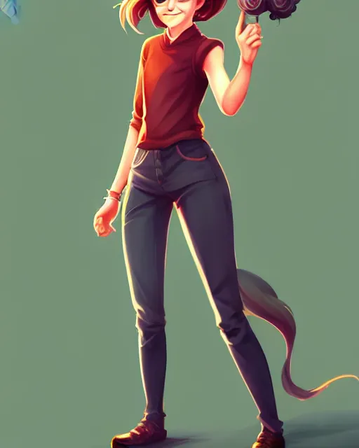 Image similar to beautiful full body Emma Watson goofy smiling illustration by lois van baarle and loish and ross tran and rossdraws and sam yang and samdoesarts and artgerm, digital art, highly detailed, intricate, sharp focus, Trending on Artstation HQ, deviantart