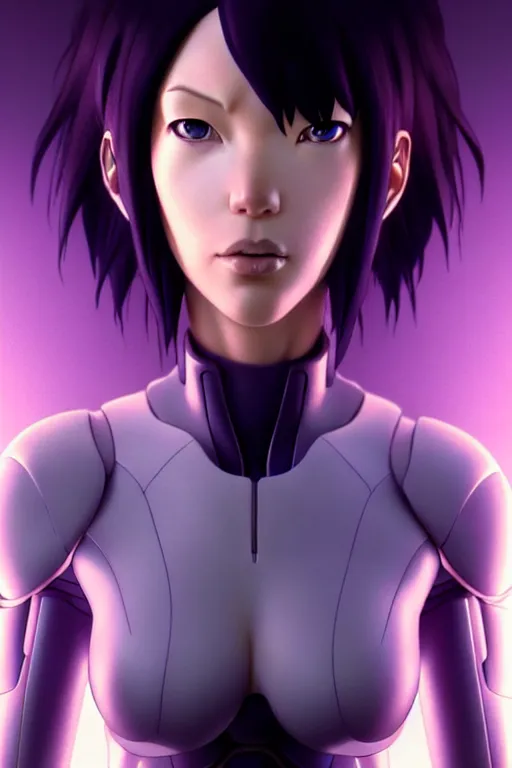 Image similar to weta disney pixar movie still portrait photo of ghost in the shell anime : : as motoko kusanagi by pixar : : by ilya kuvshinov, rossdraws, artgerm, maxim cover, octane render, 3 d, volumetric lighting, anti aliasing, raytracing : :