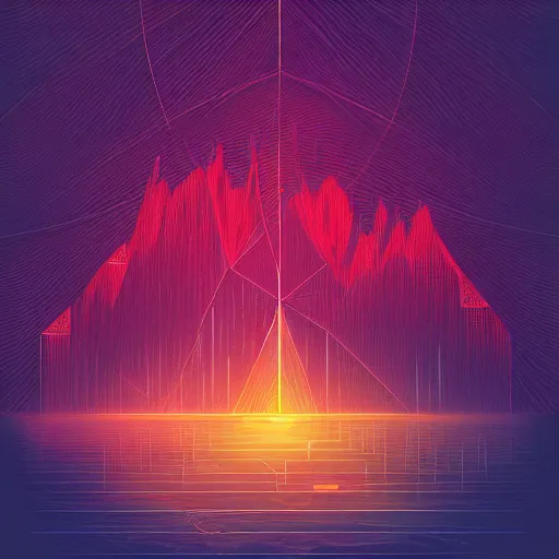 Image similar to detailed illustration of a mathematical graph by alena aenami and annato finnstark