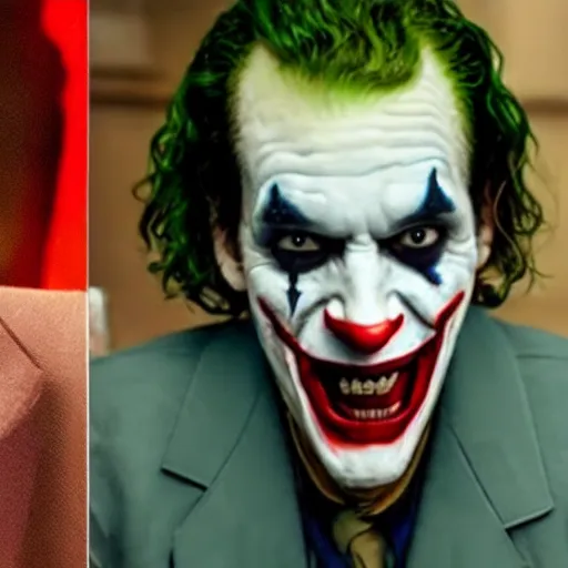 Image similar to film still of Ted Cruz as joker in the new Joker movie