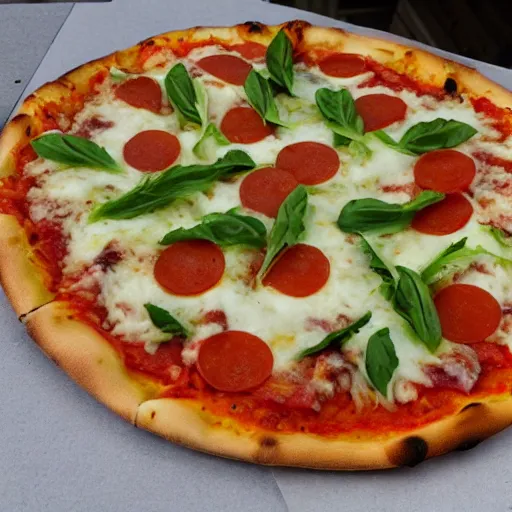 Image similar to hybrid of pizza and rat
