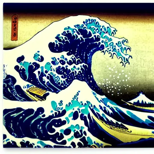 Image similar to a great big wave by katsushika hokusai