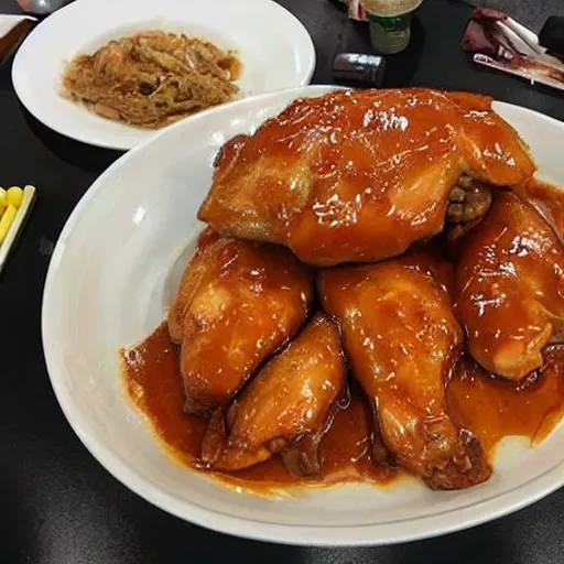 Image similar to photo of a very large giant dong tao chicken