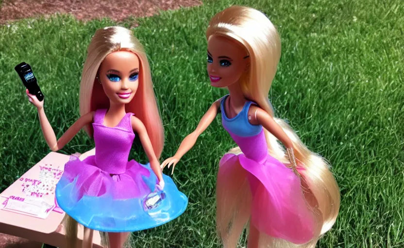 Image similar to barbie's first vape