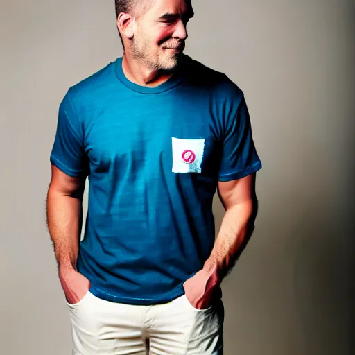 Image similar to A tied-dyed t-shirt with kirkland logo at the front