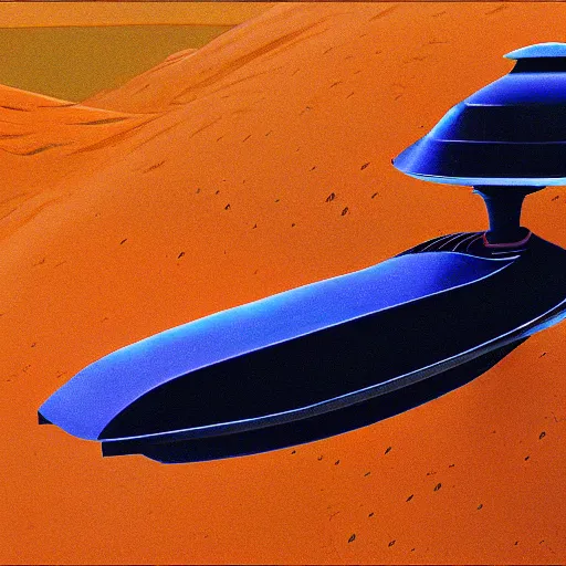 Image similar to detailed painting of dune movie spaceship, cinestill 5 0 d, 2 0 0 mm, jean giraud
