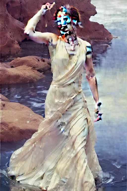 Prompt: a emma watson wearing a dress emerging from the water, oil on canvas, symetrical, 4 k, symetrical, sensuality, hyper realistic, artstation, by j. c. leyendecker and edmund blair leighton and charlie bowater, instagram photo