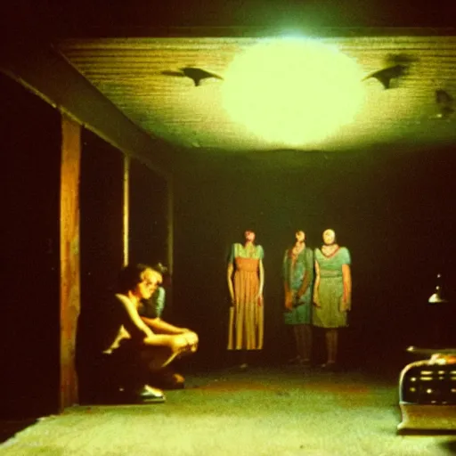 Prompt: vintage photo of Motel Hell 16mm, dramatic lighting