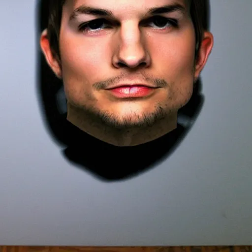 Image similar to ashton kutcher face on a squash