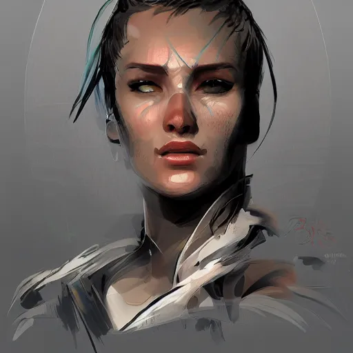 Image similar to a portrait of a character by brian sum