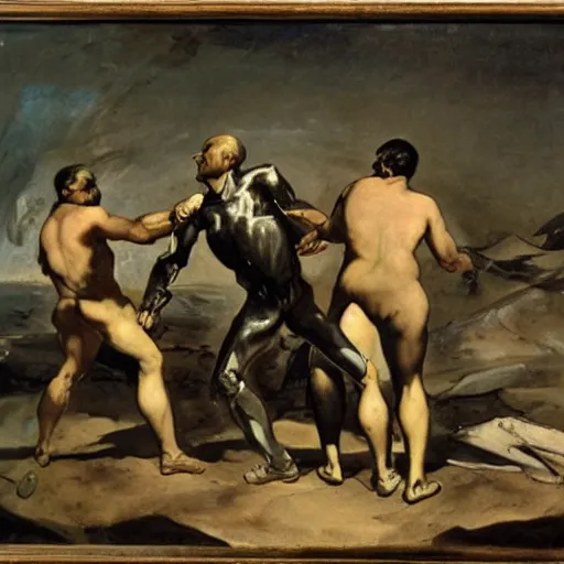 Image similar to cyborgs by theodore gericault