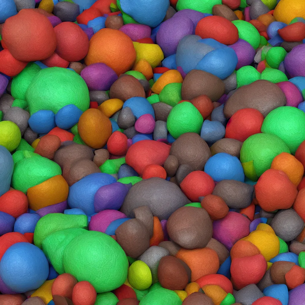 Image similar to a texture of colorful recycled plastic texture, texture for 3d, pbr, pbr texture, cg, with out shading, normal map
