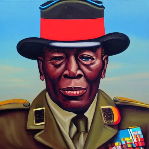 Prompt: “Oil painting of Buddy Guy as a World War 1 general, 4k”